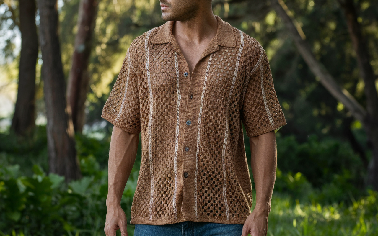 Dominica Crochet Shirt - Arbequina