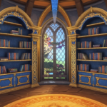 AQW Gold and Blue Bookshelf