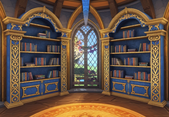 AQW Gold and Blue Bookshelf