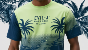 Evil-J Halftone Island T-shirt